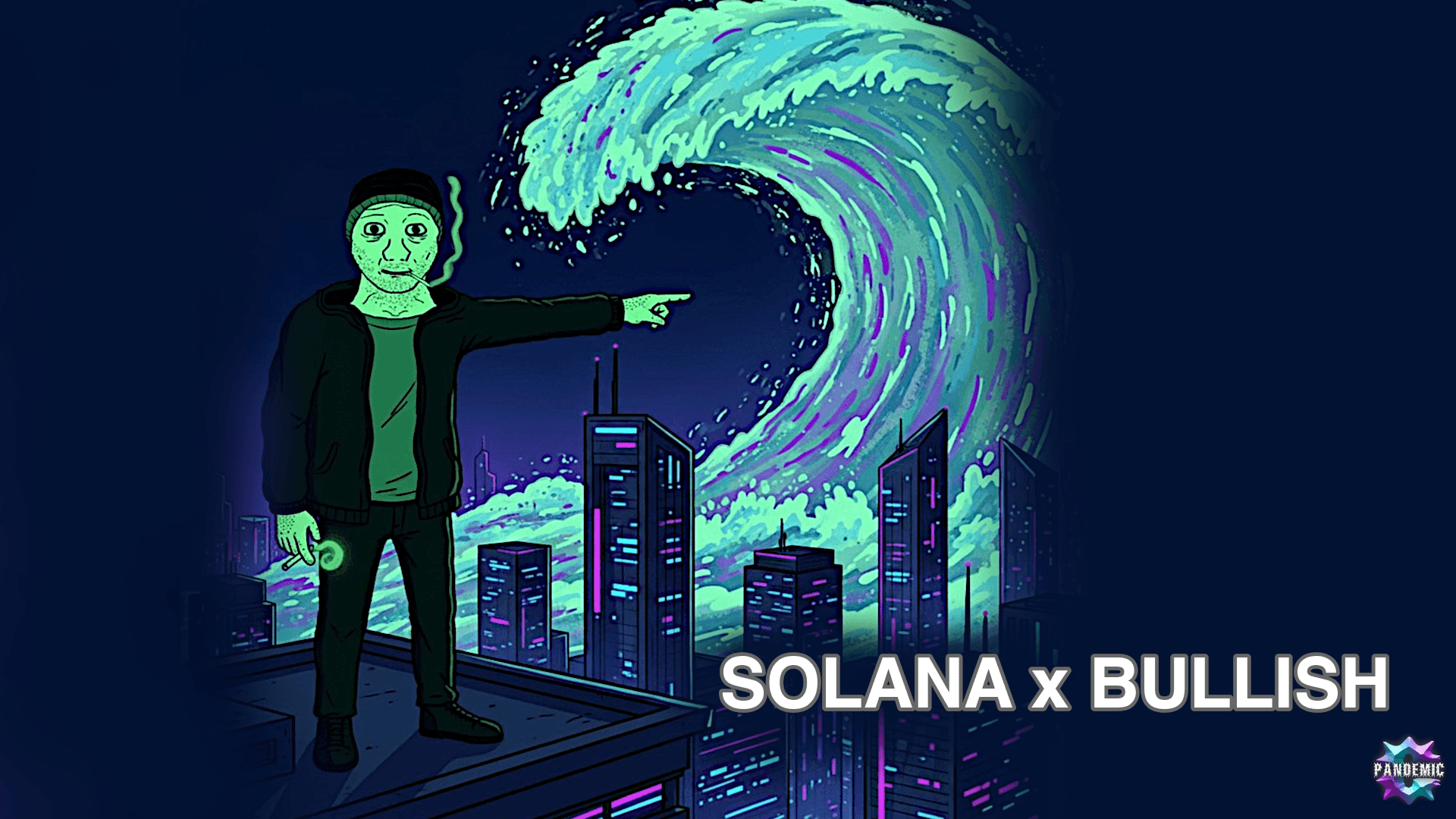 Bullish x Solana Foundation collaboration branded graphics