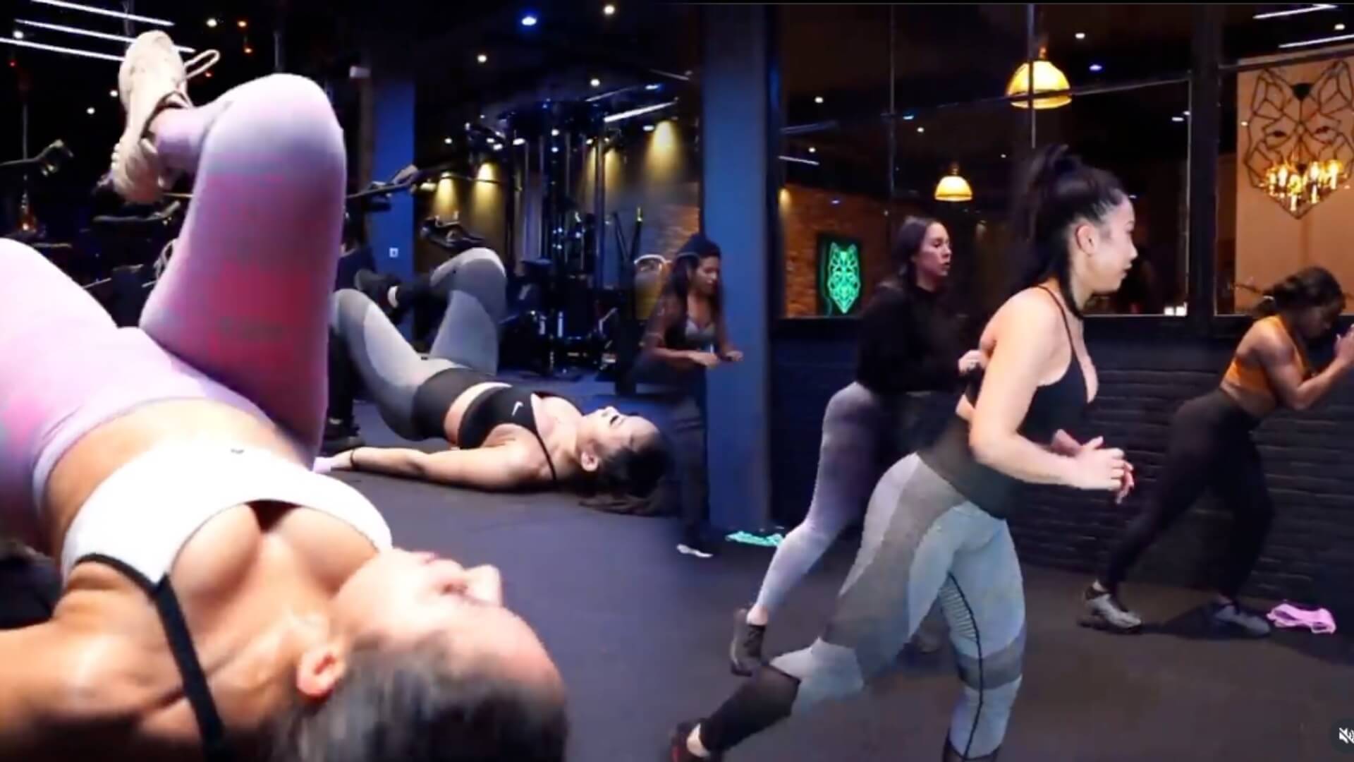 Immersive Studios Leg workout class ad, shot by Younes Belguebli in Immersive Studio Gym in The Hague, The Netherlands