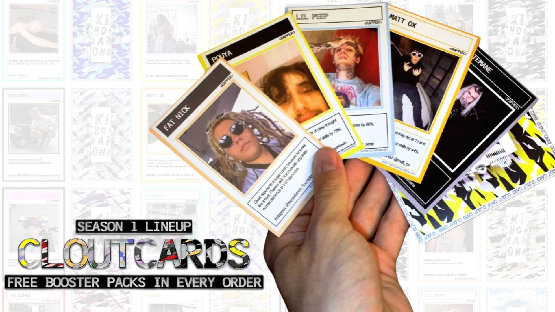 SkipSchoolMakeMoney showcases pioneering marketing strategy - Clout Cards, the baseball cards of rap culture - featuring rappers, musicians and influencers