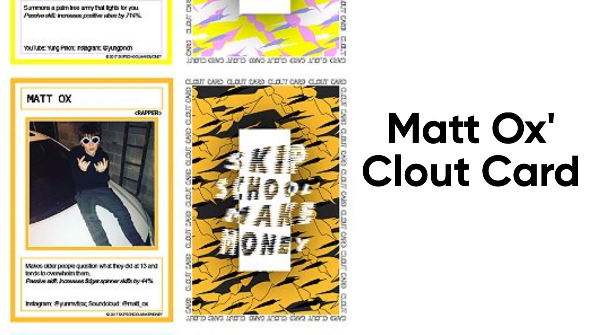 SkipSchoolMakeMoney showcases pioneering marketing strategy - Clout Cards, the baseball cards of rap culture - featuring rappers, musicians and influencers