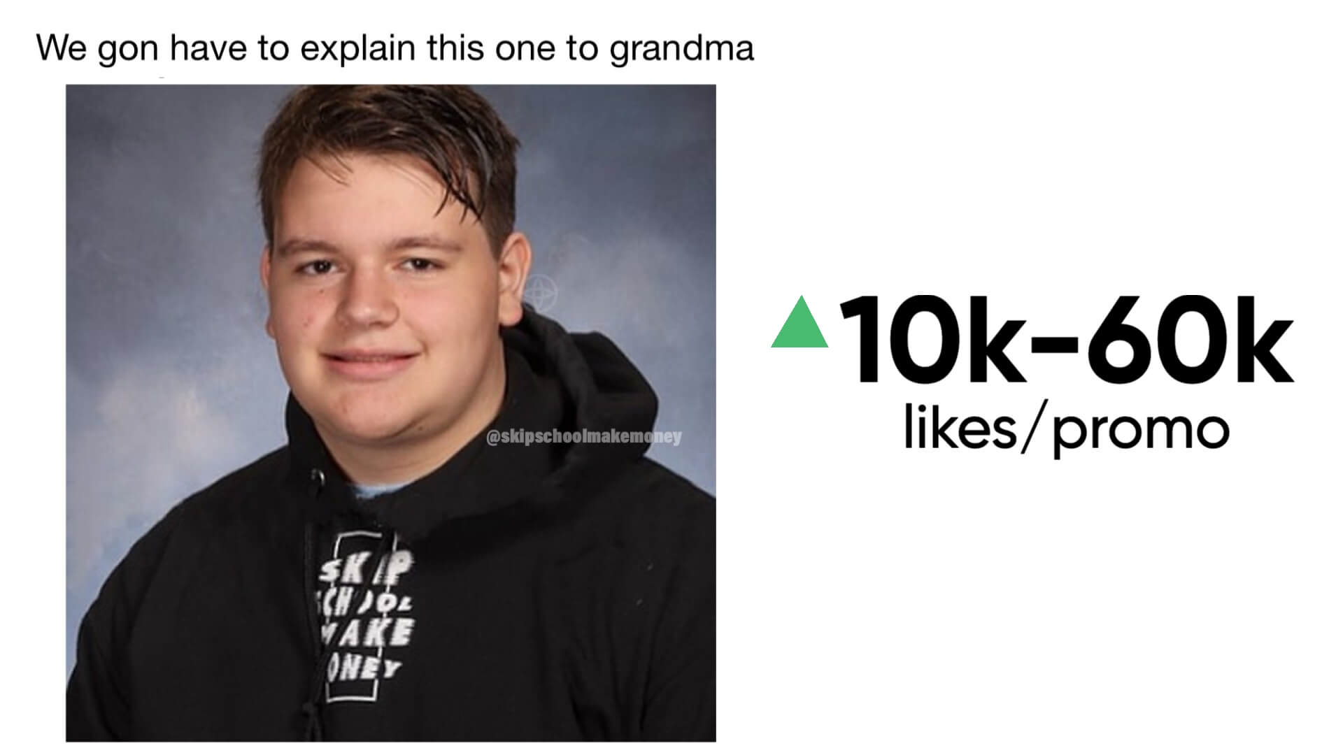 SkipSchoolMakeMoney showcases pioneering marketing strategy - Meme Marketing, showcasing various memes from the brand's social media presence
